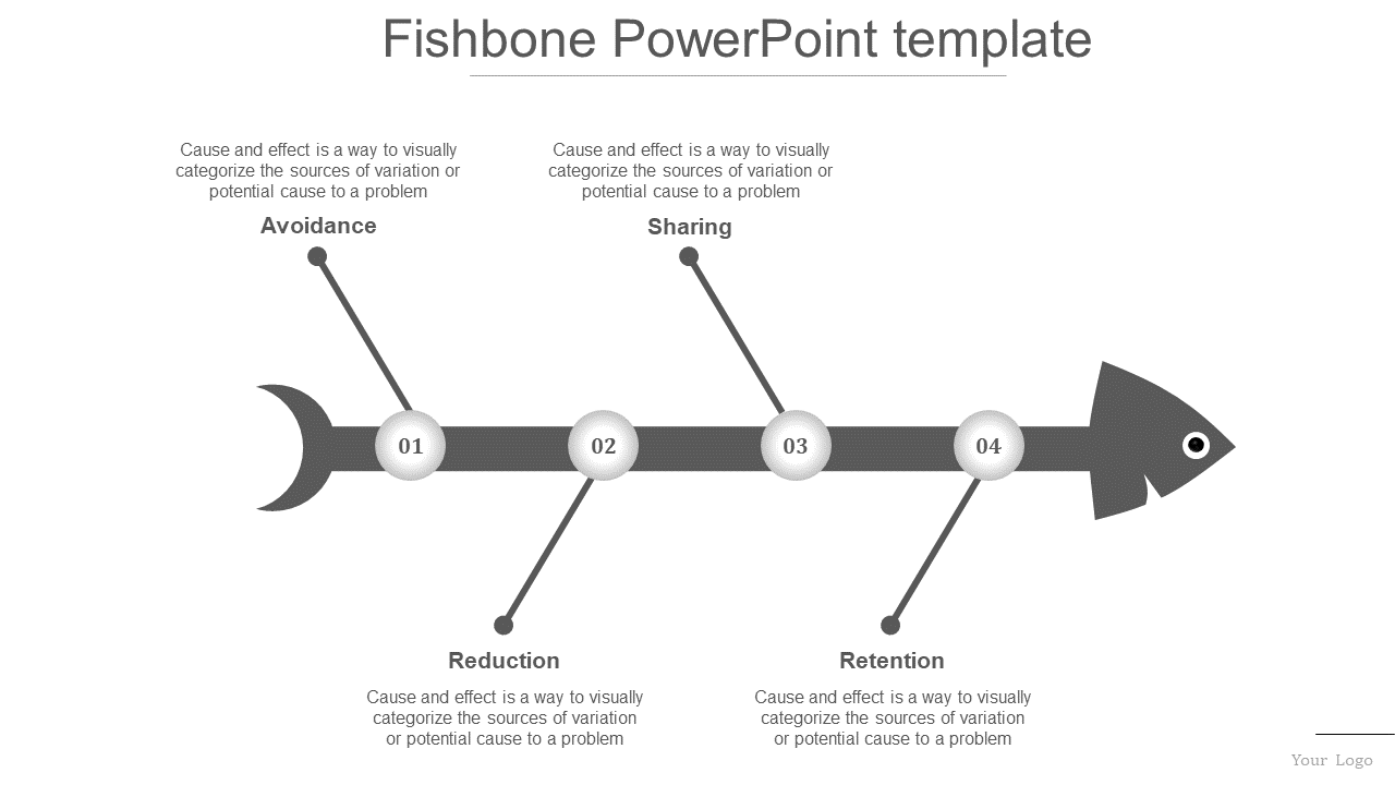 Free - Astounding FishBone PowerPoint Presentation with Four Nodes